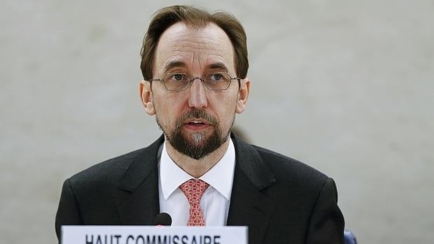 Zeid Ra'ad Al Hussein , comisionado para los Derechos Humanos por Burundi , ayer durante su comparecencia en la ONU en Ginebra