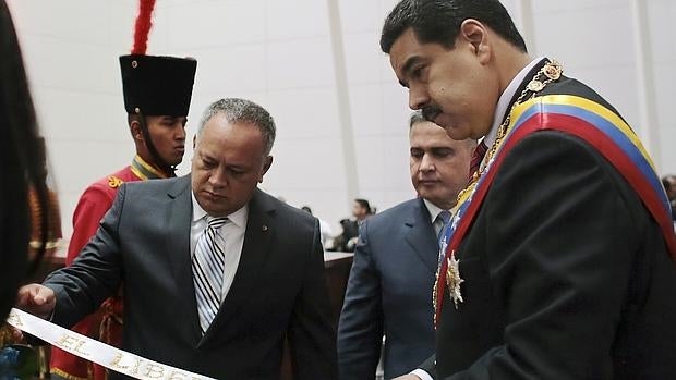 Cabello y Maduro, esta semana durante el aniversario de la muerte de Bolívar