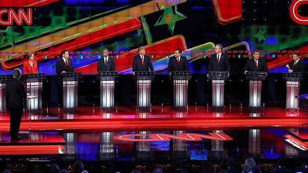 Los candidatos republicanos en el debate del 16 de diciembre