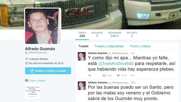Perfil de Alfredo Guzmán en Twitter