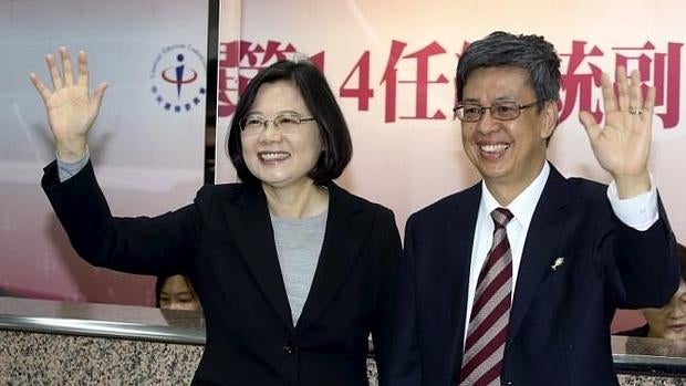 La presidenta electa de Taiwán, Tsai Ing-wen, y su compañero de «ticket», Chen Chien-jen