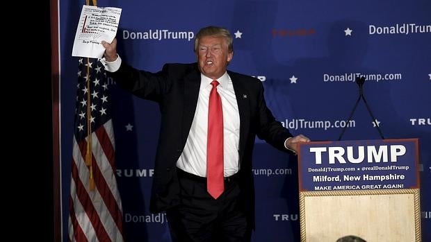 Donald Trump, en un mitin tras Iowa