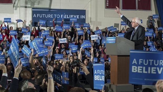 Sanders, en uno de los últimos mítines en New Hampshire