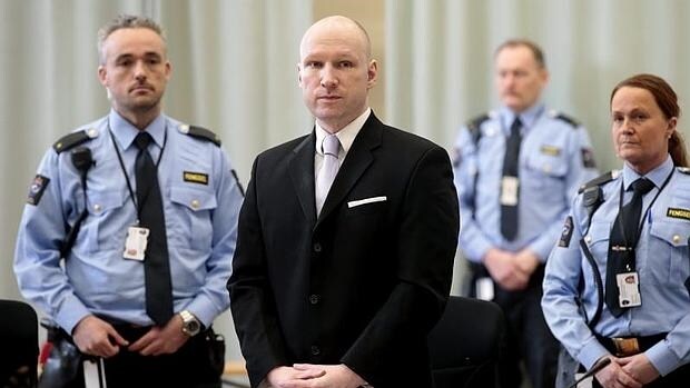 Anders Breivik, durante el juicio