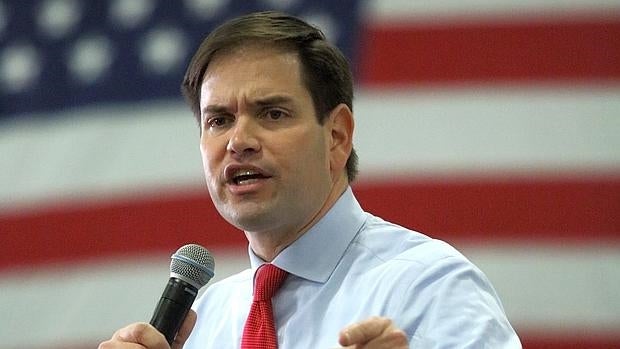 Marco Rubio se dirige a sus seguidores en Stanford, el pasado marzo