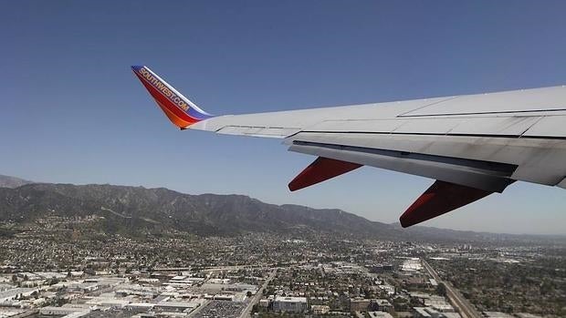 Un avión de la compañía aérea Southwest Airlines