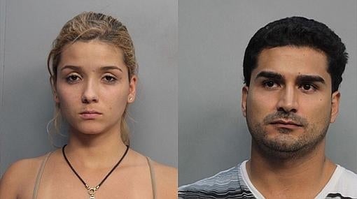 La colombiana Liliana Vanegas, una de las seductoras-delincuentes de Miami Beach, y Francisco Trujillo, su supuesto cómplice