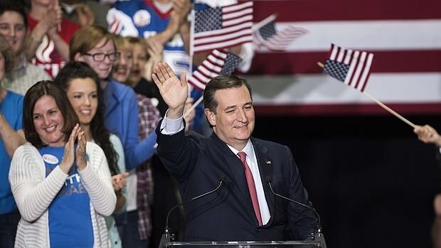 Ted Cruz, en un acto electoral en Indianápolis