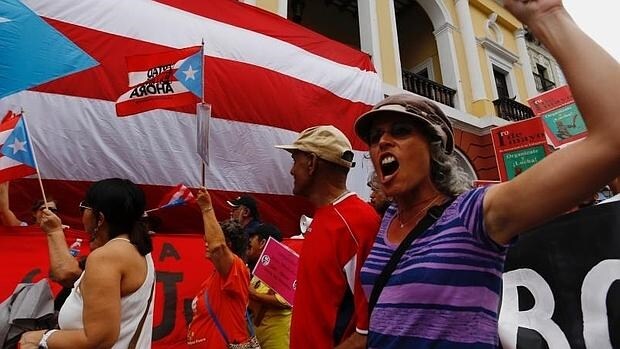 Manifestaciones contra la crisis fiscal en Puerto Rico