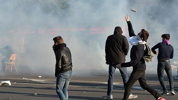Violentos en una de las protestas de ayer en París