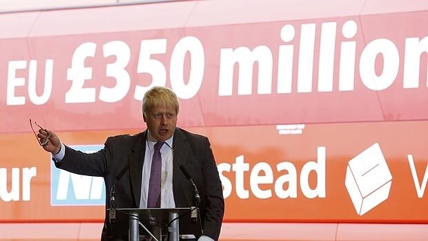 Boris Johnson ha hecho campaña por el Brexit en varios actos