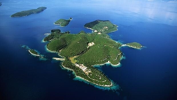 La isla de Skorpios, en una imagen aérea