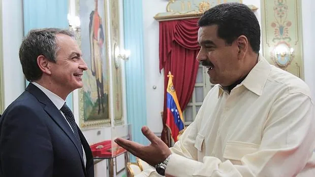 Zapatero y Maduro, durante su último encuentro en Caracas