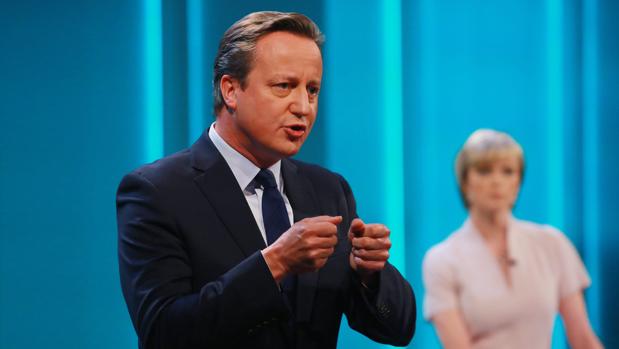 David Cameron, en el debate televisado con Nigel Farage