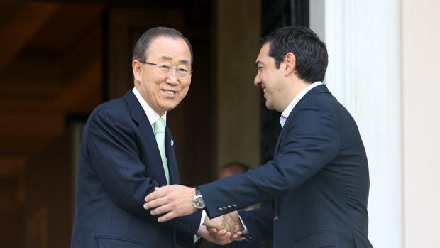 Ban Ki-moon se ha encontrado con Alexis Tsipras en Atenas, Grecia