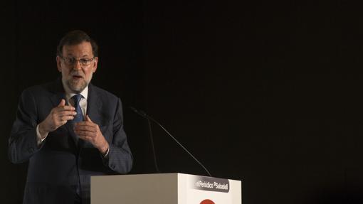 Rajoy en un desayuno coloquio la pasada semana en Barcelona
