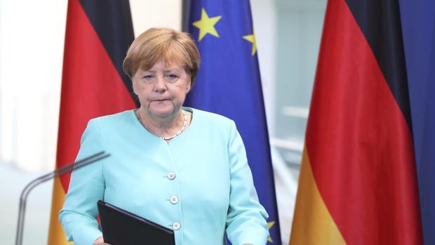 Angela Merkel, en Bruselas