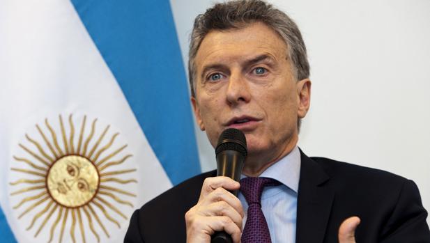 Mauricio Macri durante su rueda de prensa en Bruselas