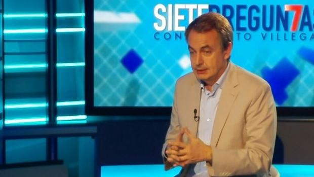 El socialista José Luis Rodríguez Zapartero en el programa venezolano «Siete palabras» de la cadena de televisión TeleSur