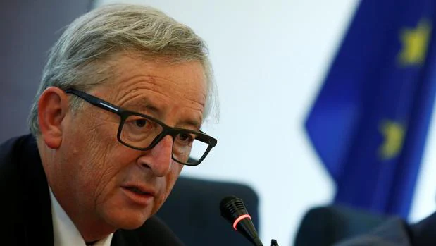 El presidente de la Comisión Europea, Jean-Claude Juncker, durante un acto hoy en Bruselas