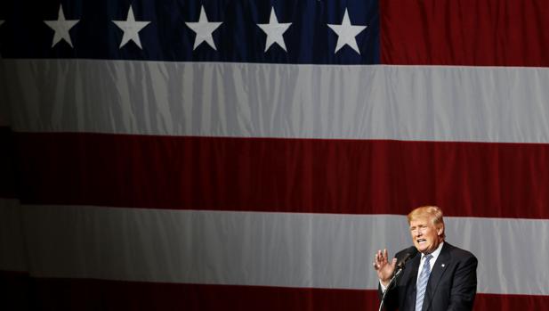 Trump durante un mitin el pasado martes en Westfield, Indiana