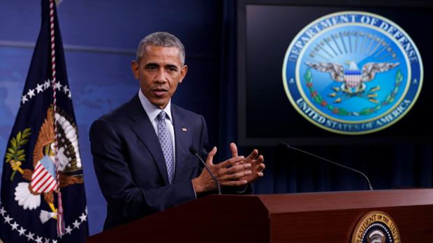 Barack Obama durante la conferencia de prensa