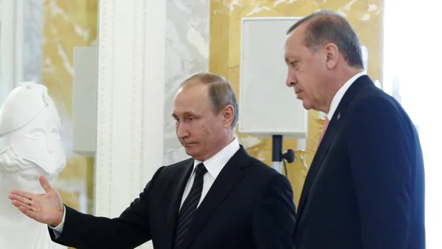 Vladimir Putin y Recep Tayyip Erdogan