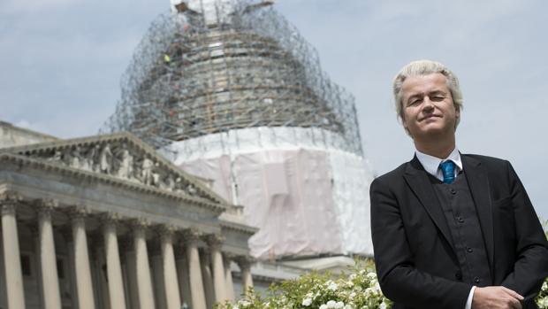 El líder del PVV holandés, Geert Wilders, en una rueda de prensa en Capitol Hill, Washington, en abril de 2015