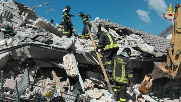 Escenario del terremoto en el centro de Italia