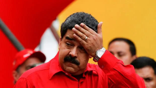 El presidente de Venezuela, Nicolás Maduro, durante un acto a favor del su gobierno este sábado en Caracas