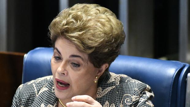 Dilma Rousseff, durante su intervención en el Senado