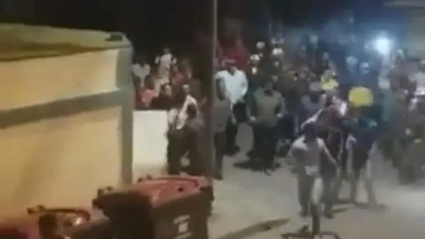 Una captura del vídeo de la cacerolada a Maduro