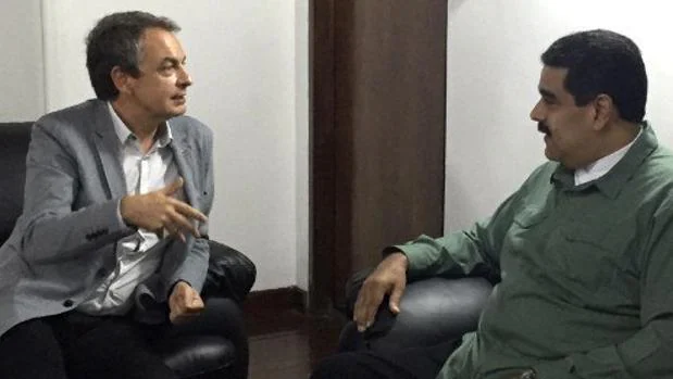 Última imagen conocida de los encuentros entre Rodríguez Zapatero y Nicolás Maduro, difundida el pasado 11 de septiembre a través de la cuenta de Twitter de la canciller venezolana, Delcy Rodríguez
