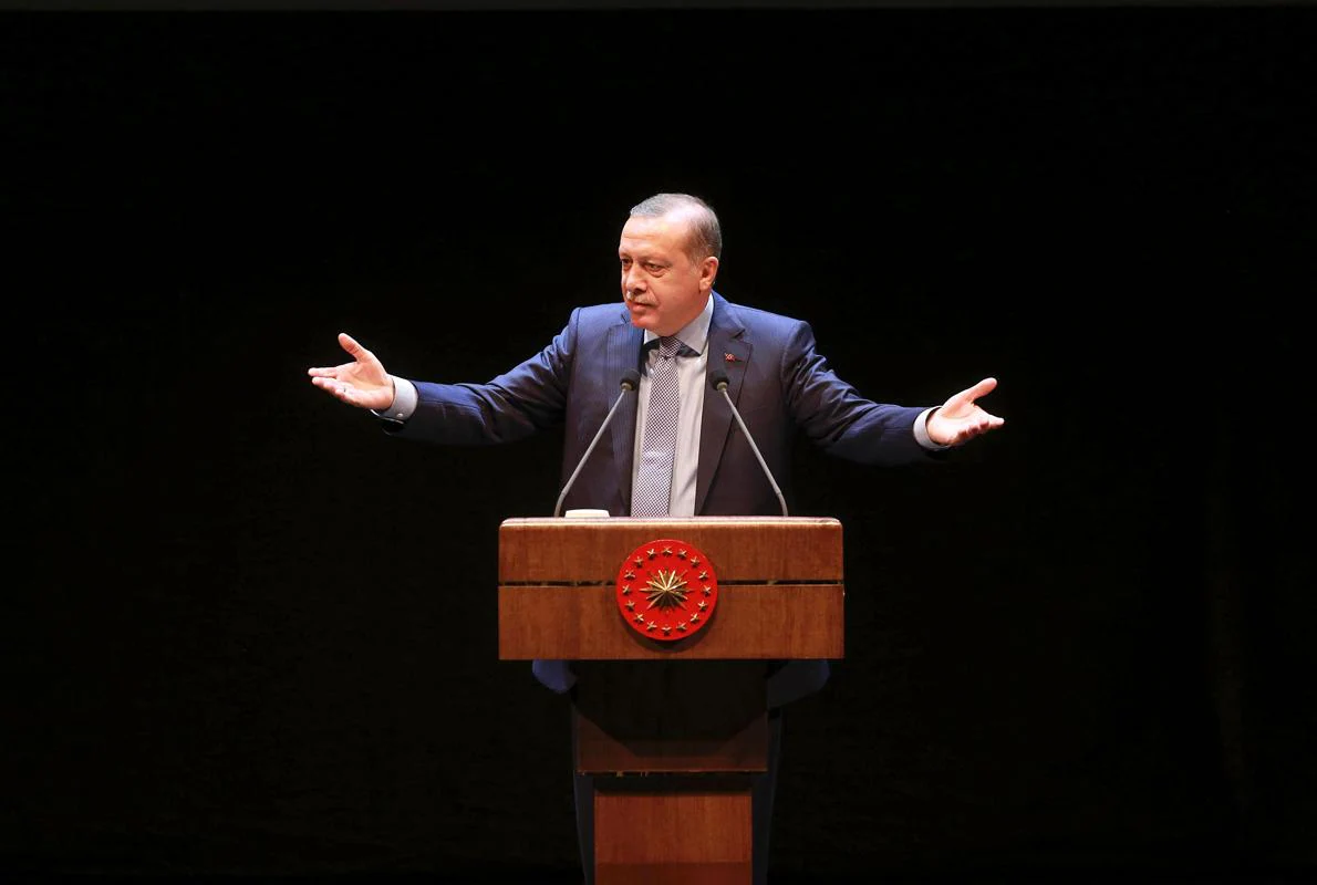 Erdogan, durante la ceremonia de sorteo de jueces y fiscales en el Centro Nacional de Bestepe Congreso y la cultura en Ankara esta semana