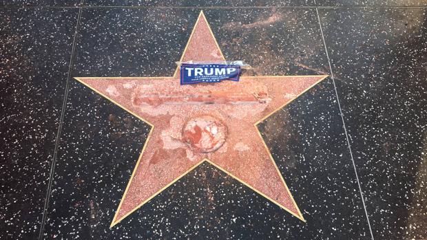 Así quedó la estrella de Donald Trump