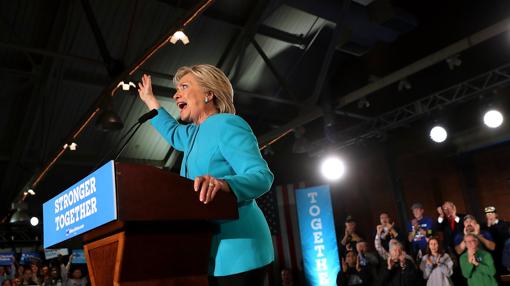 La aspirante demócrata a la Casa Blanca, Hillary Clinton, en New Hampshire