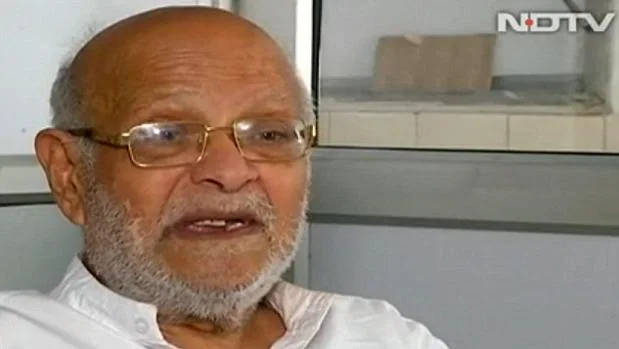 El nieto de Mahatma Gandhi, Kanubhai Ramdas Gandhi, en una entrevista para NDTV