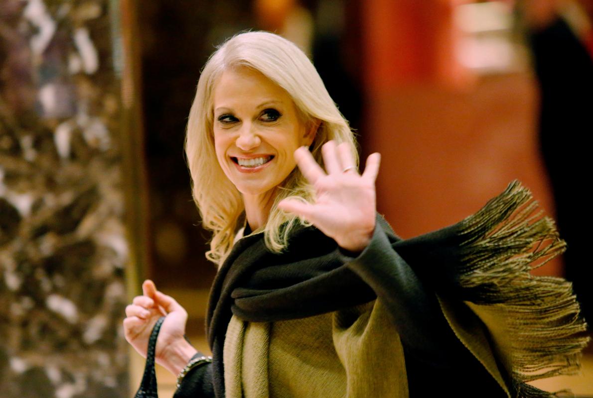 Kellyanne Conway, esta semana a la salida de las Torres Trump, tras reunirse con el presidente electo