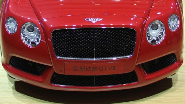Un Bentley exhibido en el Salón del automóvil de Pekín