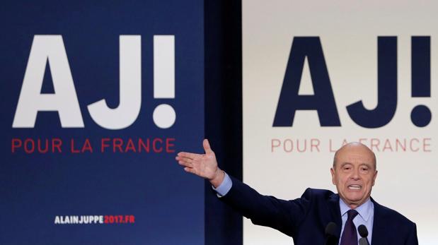 Alain Juppé en uno de sus actos de campaña