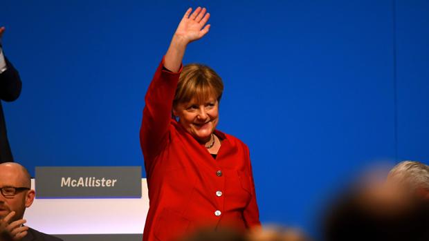 La canciller alemana, Angela Merkel, este martes durante el congreso de la Unión Cristianodemócrata (CDU)