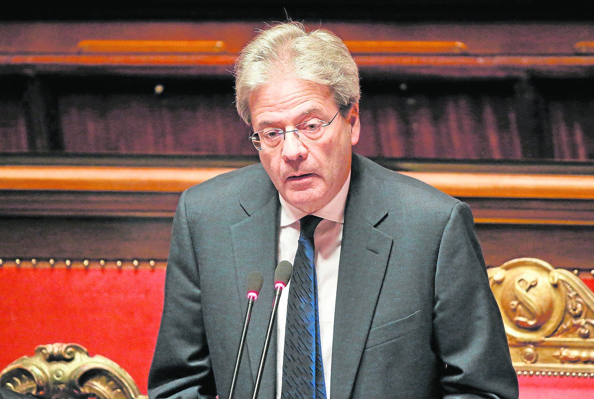 El «premier» Paolo Gentiloni, ayer en el Senado italiano