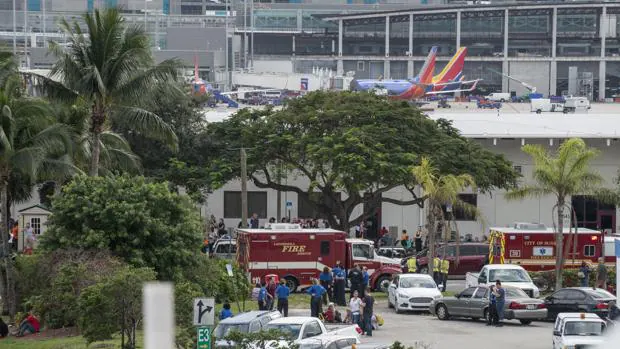 Inmediaciones del aeropuerto de Fort Lauderdale, tras el tiroteo
