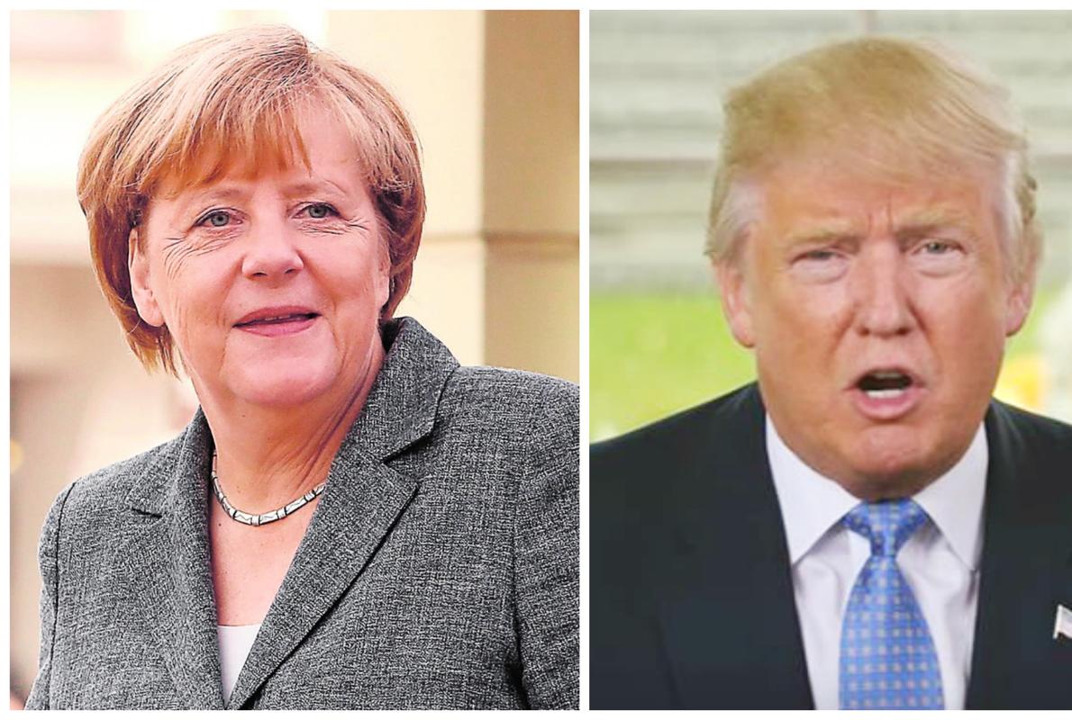 Angela Merkel y Donald Trump