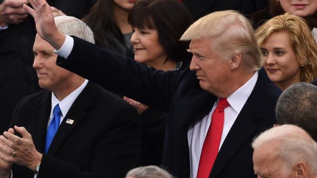 Llegada del presidente de Estados Unidos, Donald Trump, a su ceremonia de investidura este viernes frente al Capitolio, en Washington