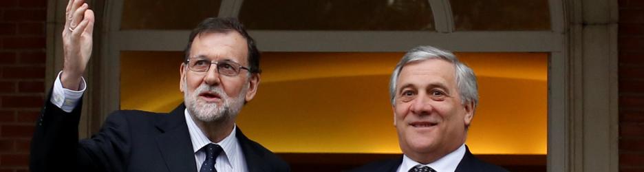 Mariano Rajoy y Antonio Tajani este viernes