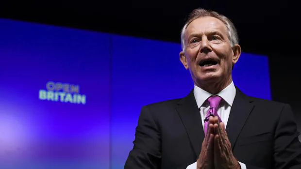 Blair pronuncia su discurso en Londres
