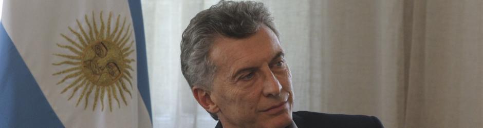 Mauricio Macri, durante la entrevista en la residencia presidencial de Olivos