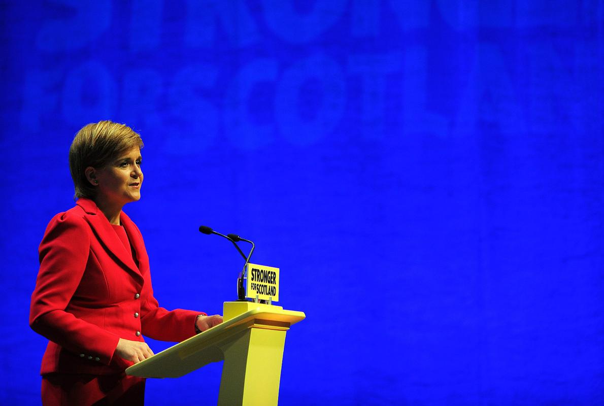 Nicola Sturgeon, durante un congreso del SNP en Glasgow el pasado mes de septiembre