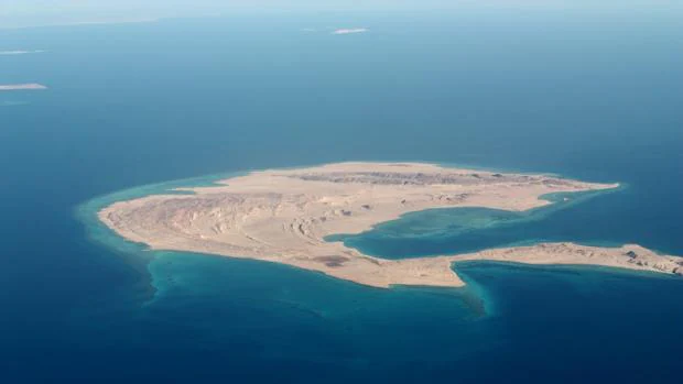 Vista aérea de la isla de Tirán
